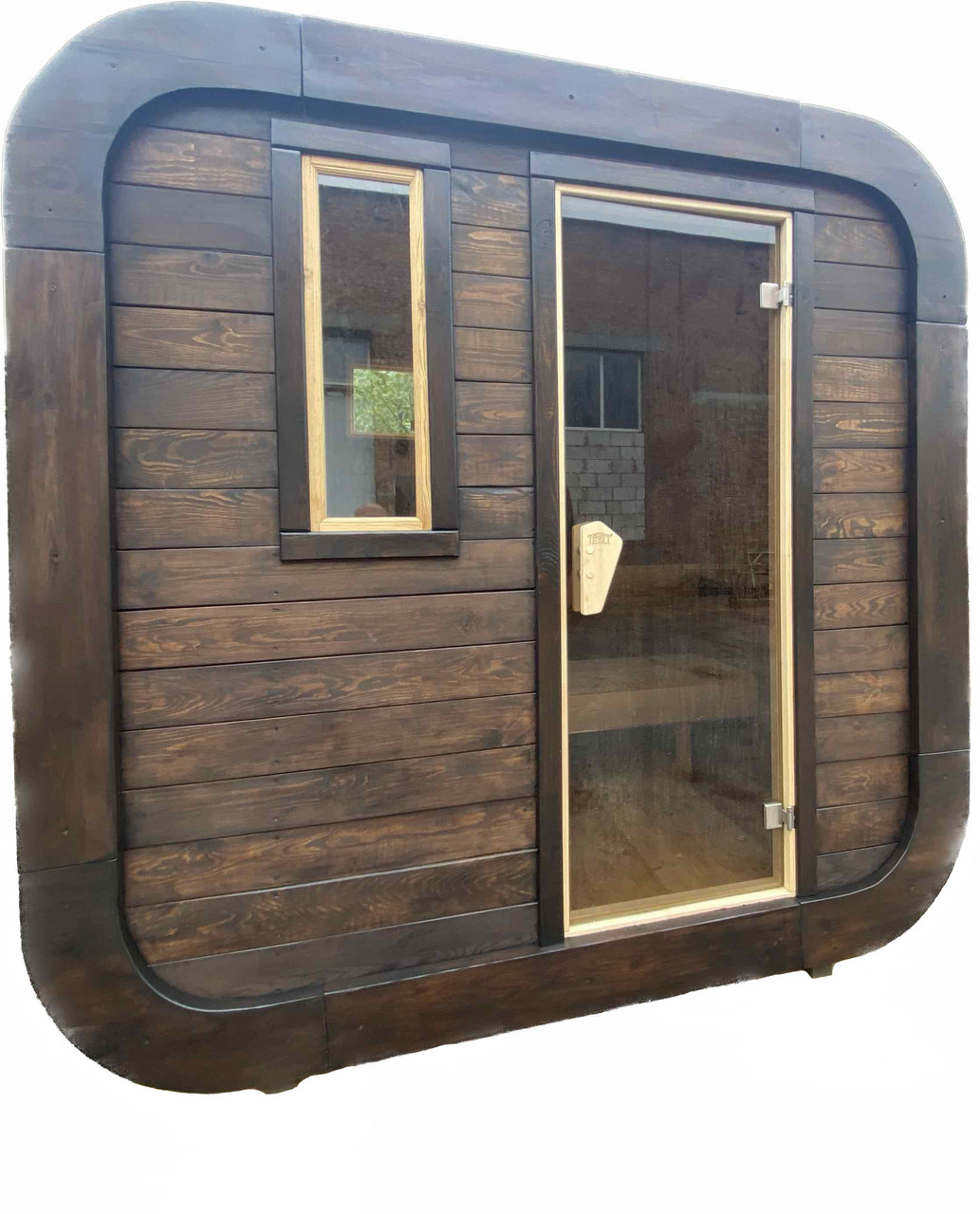 Sauna Cube Quadro Black 2,35x2,0m Thermowood Production