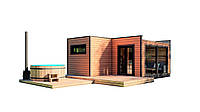 Модульный дачный дом c баней 6,0х4,6м Sauna House 9 от Thermowood Production