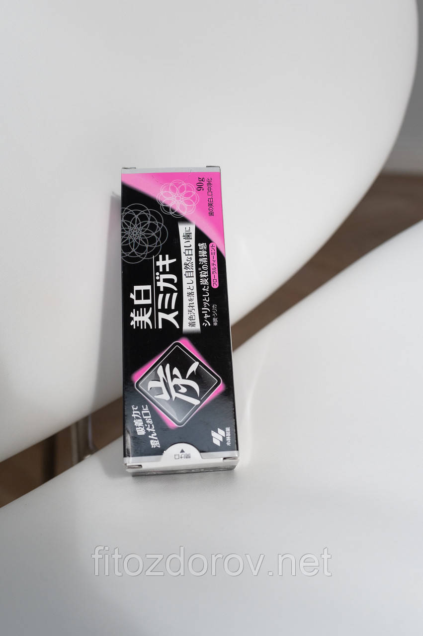 Kobayashi Sumigaki Charcoal Whitening  - Відбілююча зубна паста з деревним вугіллям і ароматом квіткового чаю