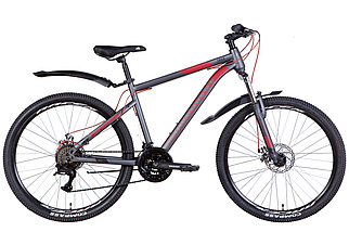 Велосипед уцінений ST 26" Discovery TREK AM DD рама-" з крилом Pl 2022 STK-DIS-112 (сіро-червоний (м)