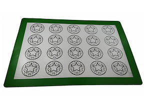 Силіконовий килимок розміткою для печива Зірки, Серця, Квітка(діаметр 5,2см)