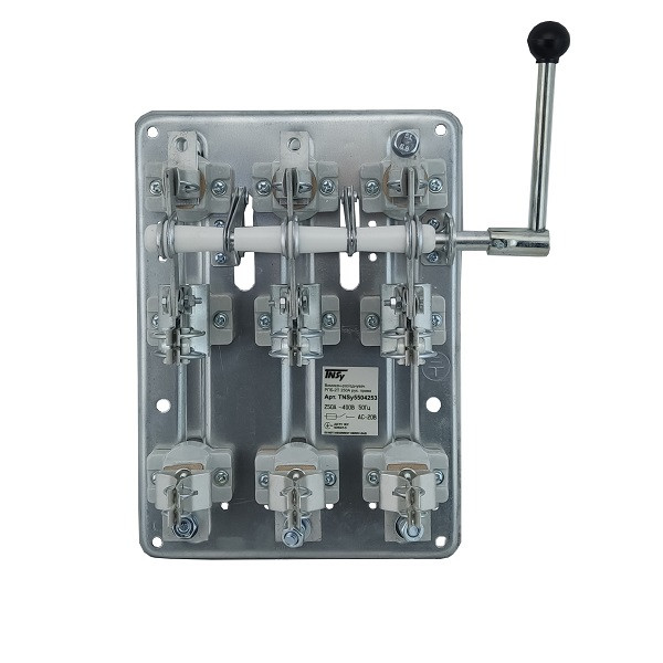 Роз'єднувач РПБ-2П 250А рубильник із запобіжниками бокова права рукоятка