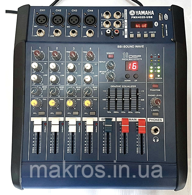 Силовий мікшерський пульт Yamaha PMX-402D-USB, фото 1