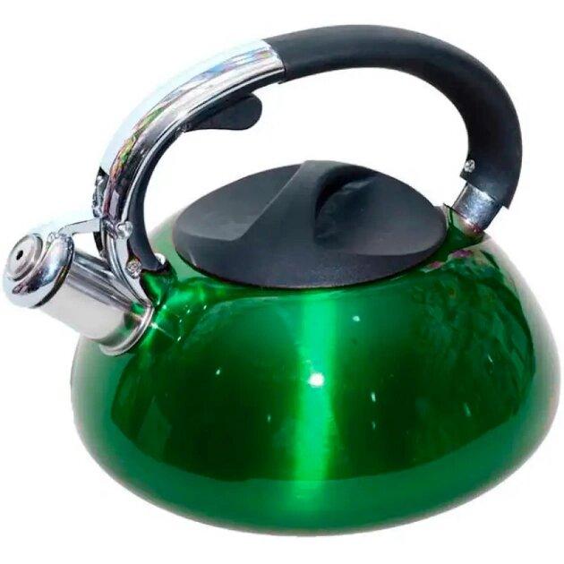 Чайник металлический Giakoma G-3303 3L (Зеленый) | Чайник для плиты - фото 4 - id-p1812261047