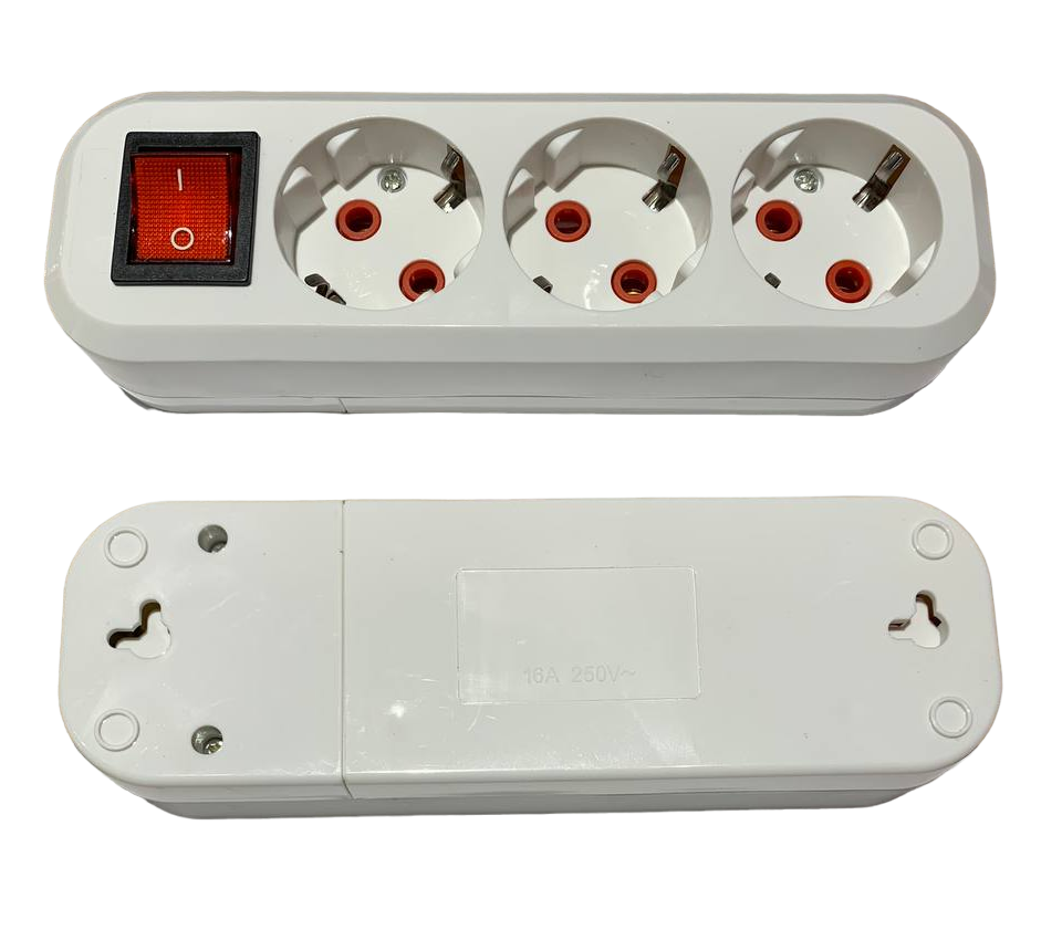 Колодка PRОFI швидкого складання 3 гнізда із заземленням (конт.група мідь) ТМ LUMANO