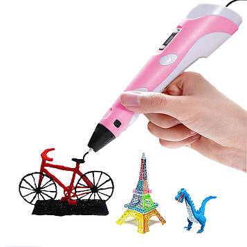 3D-ручка з екраном 3DPEN-3 (Pink) | 3D Ручка для об'ємної творчості