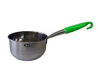 Ковш кухонный нержавейка с пластиковой ручкой Ковшик из нержавеющей стали для кухни 16,5*9,5 cm L 35 cm 1,5 л