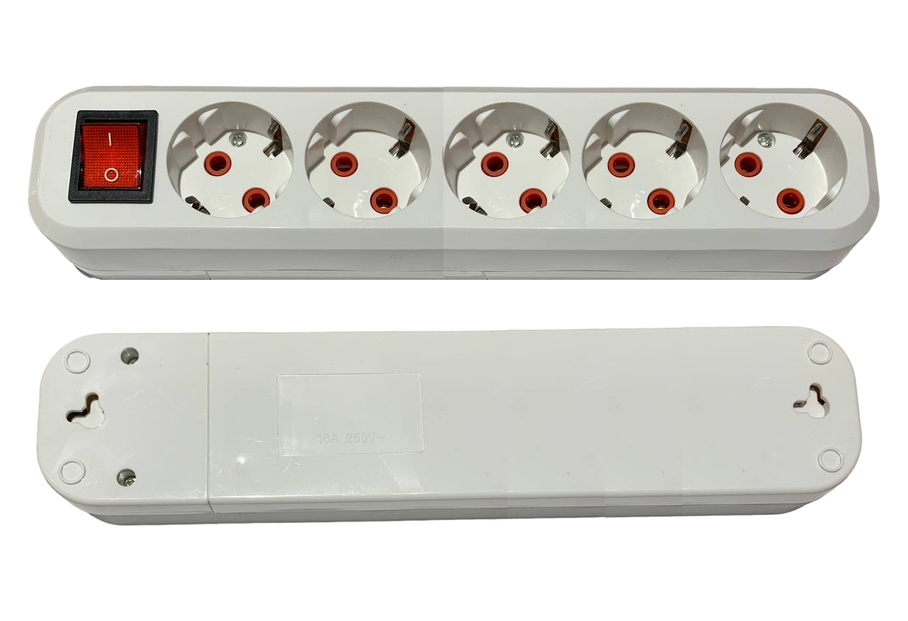 Колодка PRОFI швидкого складання 5 гнізд із заземленням, вимк.(конт.група мідь) ТМ LUMANO