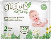 Підгузки дитячі Giggles Natural Розмір 2 Mini 3-6 кг. (40 шт.)