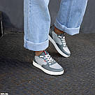 Жіночі кеди сірого кольору на білій підошві, фото 9