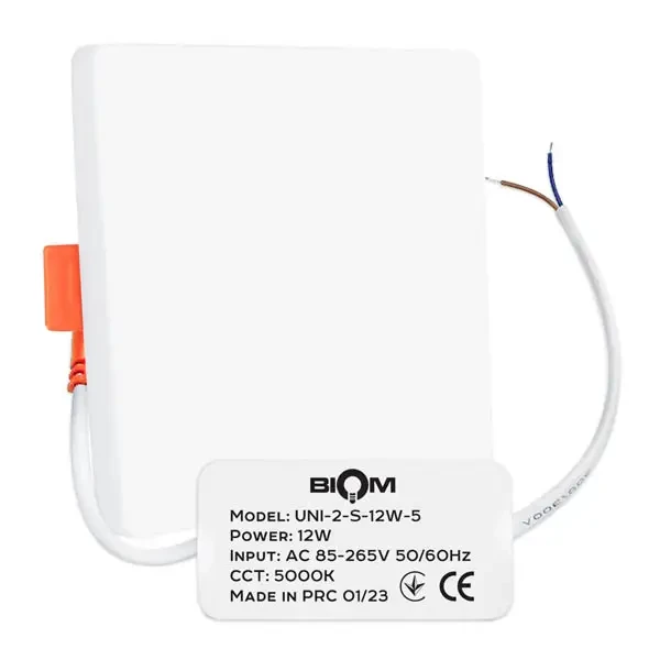 Світильник світлодіодний Biom UNI-2-S12W-5 12Вт квадратний 5000К New, фото 1