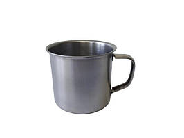 Кружка з нержавіючої сталі з ручкою 175 мл Металевий кухоль №6 D 7 cm H 6 cm