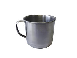 Кружка з нержавіючої сталі з ручкою Кружка нержавіюча 300 мл Металевий кухоль №8 D 8 cm H 7 cm