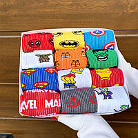 Подарунковий бокс жіночих шкарпеток на 12 пар 36-41 р "Marvel"