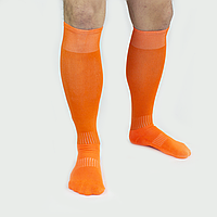 Спортивные футбольные высокие гетры оранжевые цвета размер 40-44