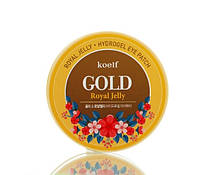 Гидрогелевые патчи с коллоидным золотом и маточным молочком Petitfee Koelf Gold Royal Jelly Eye Patch