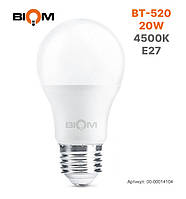 Лампа LED BT-520 А80 20W E27 4500K матовая Biom 00-00014104