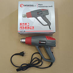 Фен технічний 2000 Вт, 3 режими, 60-600 °C, 300-500 л/хв INTERTOOL DT-2420