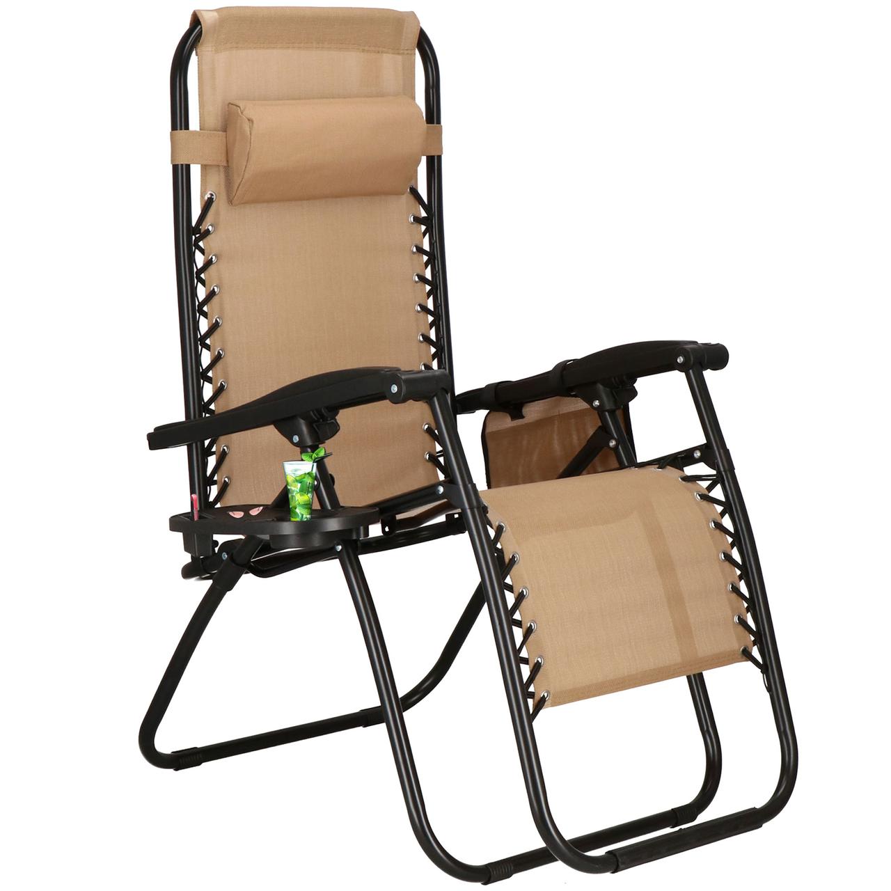 Шезлонг (кресло-лежак) для пляжа, террасы и сада Springos Zero Gravity GC0002 . - фото 1 - id-p1812314355