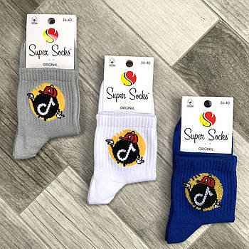 Шкарпетки жіночі демісезонні бавовна Super Socks, арт 004, асорті 041, розмір 36-40, 004