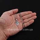 Срібна цепочка і кулон ангел хранитель срібло. Ланцюг якір і ладанка Ангел Хранитель. 50 см, фото 3