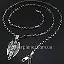 Срібна цепочка і кулон ангел хранитель срібло. Ланцюг якір і ладанка Ангел Хранитель. 50 см, фото 10