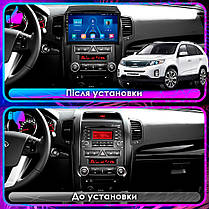 Штатна магнітола Lesko для Kia Sorento II 2009-2012 екран 10" 4/32Gb 4G Wi-Fi GPS Top, фото 5