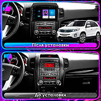 Штатна магнітола Lesko для Kia Sorento II 2009-2012 екран 10" 1/16Gb Wi-Fi Base GPS Android Кіа, фото 4