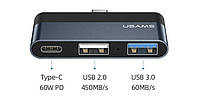 USB-концентратор, переходник, адаптер для MacBook Макбук хаб Type C, USB 2.0, USB 3.0