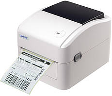 Термопринтер для друку етикеток Xprinter XP-420B + Bluetooth  (Гарантія 1 рік) White