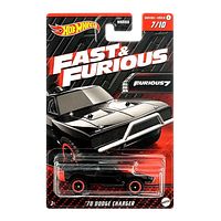 Тематическая Машинка Hot Wheels '70 Dodge Charger Fast & Furious 1:64 HNR97 Black 1шт