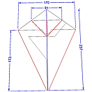 Конверт конусний (150 гр) крафт (50шт/уп), фото 2