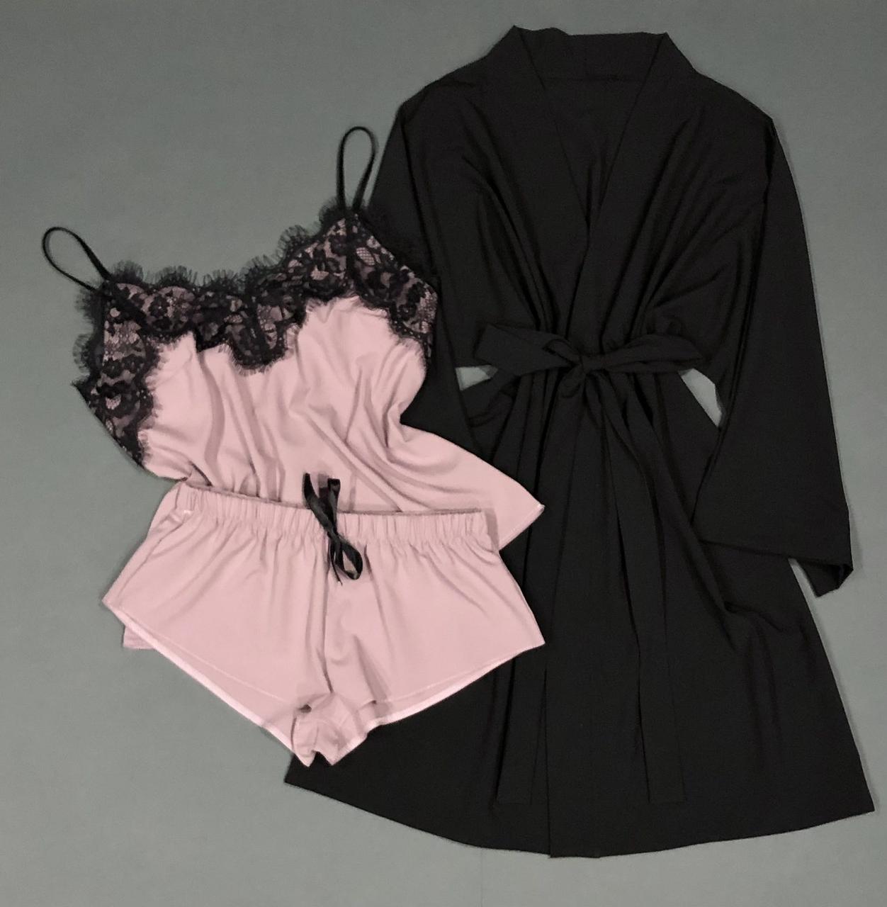 Халат і піжама, комплект для дому та сну жіночий.