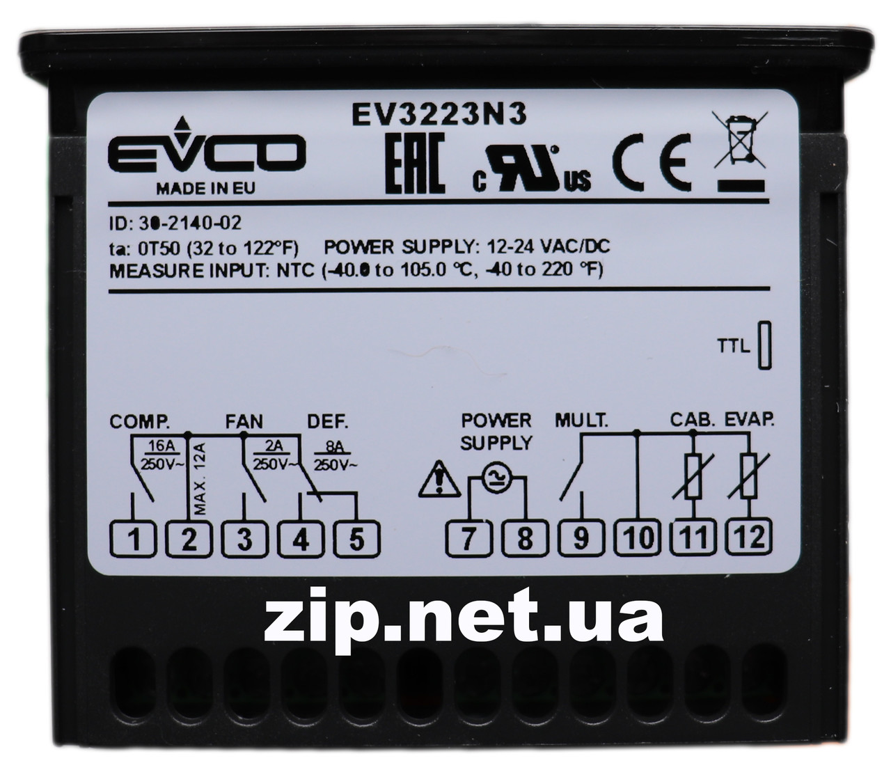 Контроллер термостат Evco EVK3223 N3 12-24v вольта, Италия, автомобильный - фото 2 - id-p31257228