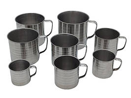 Набір кухлів з нержавіючої сталі зі знімними ручками 8 штук Кружка нержавіюча