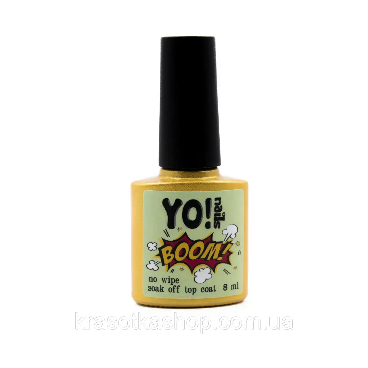 Глянцевий топ без липкого шару BOOM Yo!Nails, 8мл, фото 1