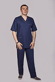 Чоловічий медичний костюм Герман синій - Костюм масажиста