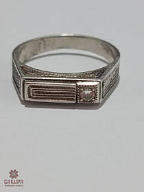 Срібний Перстень зі вставкою цирконій