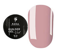 Гель для наращивания SAGA professional Builder Gel Veil 02 (пыльно-розовый), 15 мл