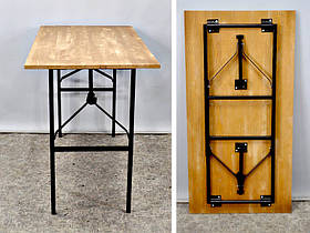 Стіл розкладний металевий зі стільницею фанера для укриття 1200*600*750мм  Kompred OL665