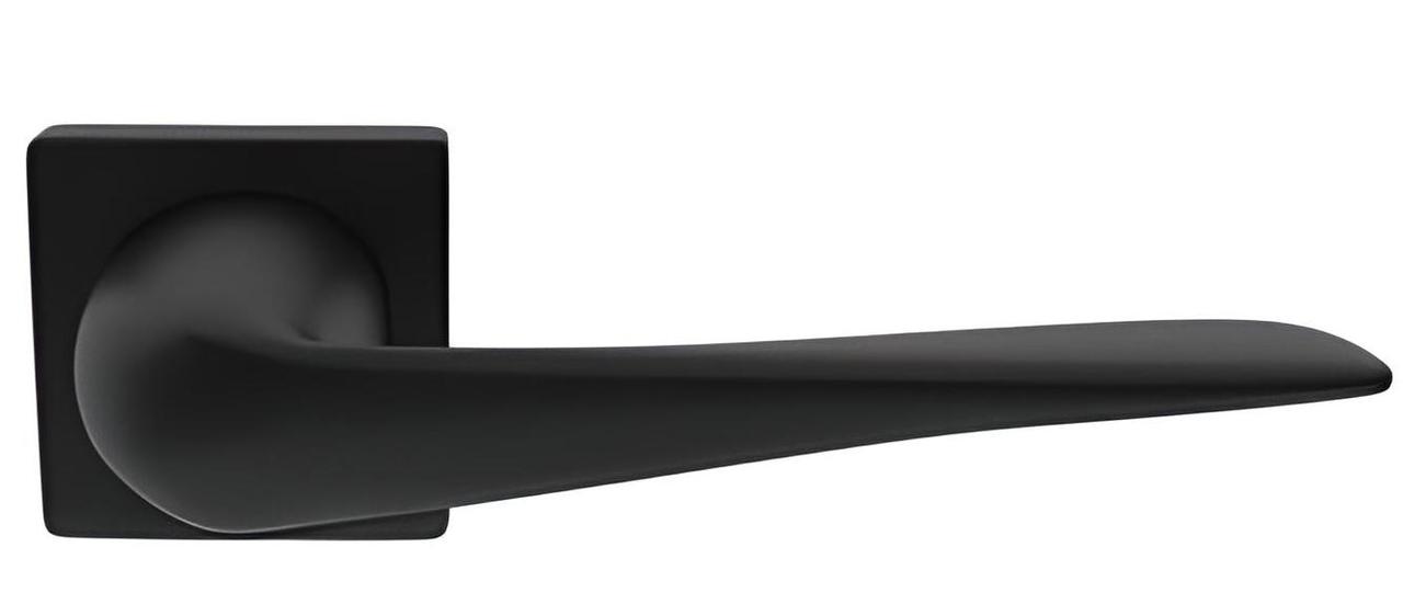 Чорна дверна ручка на розетці Manital LEMANS QEM NER (Італія)