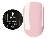 Гель для наращивания SAGA professional Builder Gel Veil 04 (нежно-розовый), 15 мл