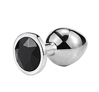 Анальний корок металевий чорний ABC