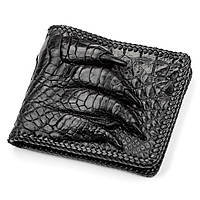 Портмоне CROCODILE LEATHER из натуральной кожи крокодила Черное