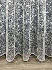 Однотонна мраморна вуаль тюль "Мрамор 3" на основі жакарду. Колір: молочний, фото 4