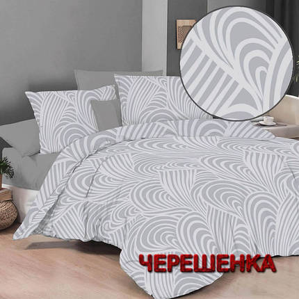 Тканина для постільної білизни Бязь "Gold" Lux GL3576grey (50м) абстракція сіра, фото 1