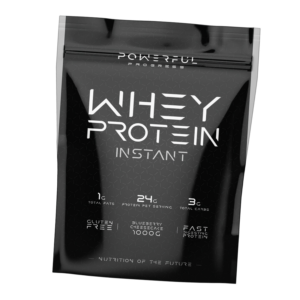 Концентрат сироваткового протеїну Powerful Progress 100% Whey Protein 1 кг полуниця