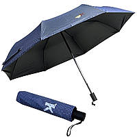 Парасолька механічна складана "Клітинка" + чохол (М170) синя 27см/Д:105см/325г,  Парасоля в клітинку з чохлом