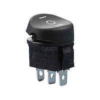 Перемикач Daier KCD1-11-101 BK, ON-OFF, 2pin, 6A 250VAC