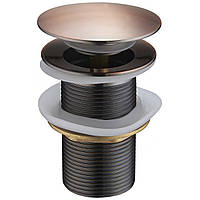 Донный клапан Click-Clack для раковины MEXEN 65мм без перелива латунь 1 1/4" бронзовый MEX-79910-45
